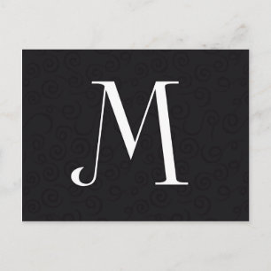 Monogramm Postkarte