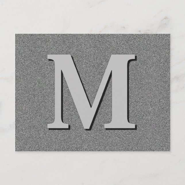 Monogramm Postkarte (Vorderseite)