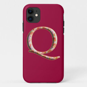 Monogramm Q in Rose Muster iPhone 5 Fall Case-Mate iPhone Hülle