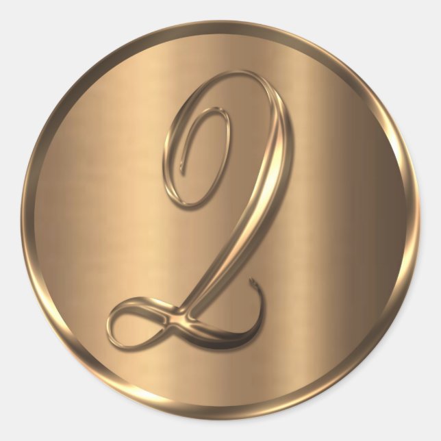 Monogramm Q NONMETALLIC Bronze-Umschlag Aufkleber (Vorderseite)