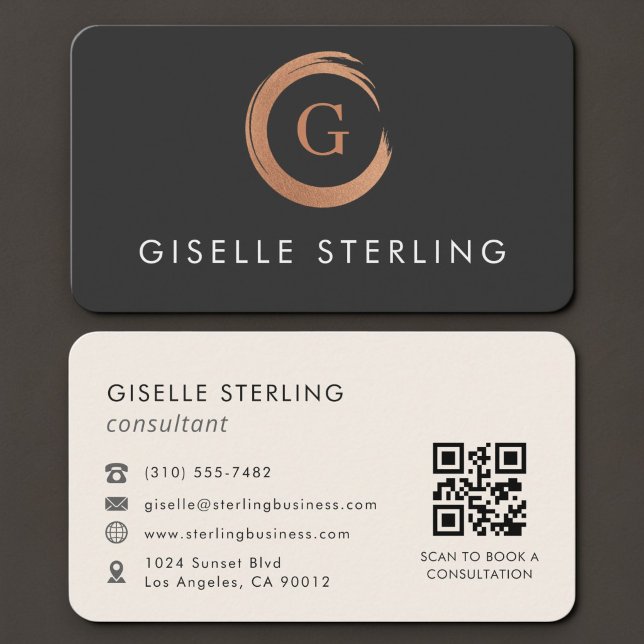 Monogramm-QR-Code Visitenkarte (Von Creator hochgeladen)