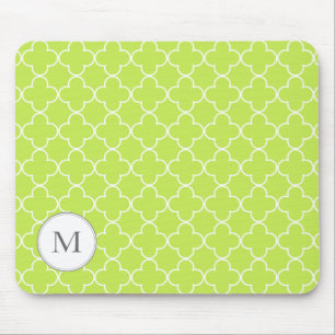 Monogramm Quatrefoil Mausunterlage - Limon Mousepad