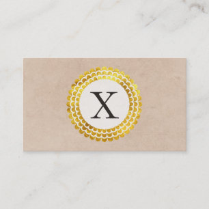 Monogramm Radial Gold Visitenkarte