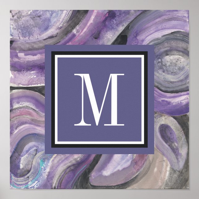 Monogramm | Rain Poster (Vorne)