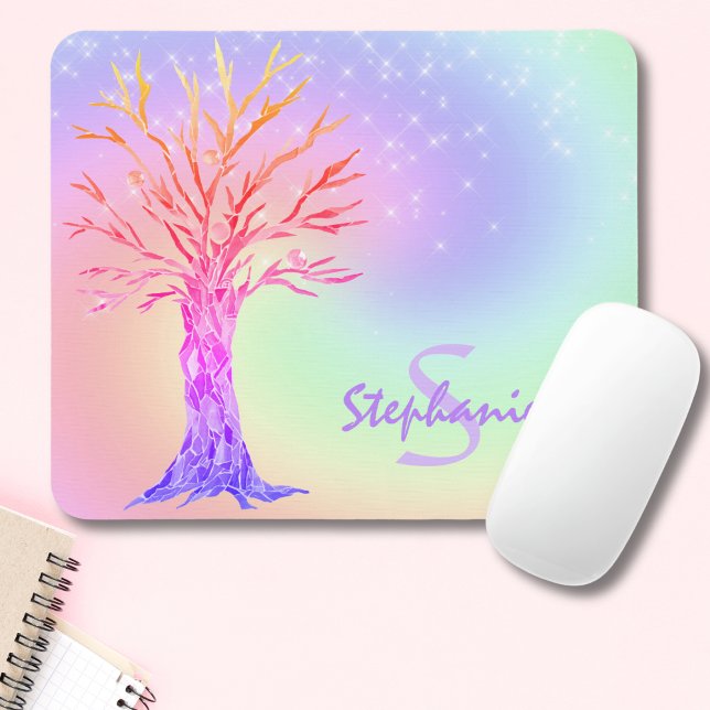 Monogramm Rainbow Mouse Pad Mousepad (Von Creator hochgeladen)