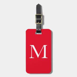 Monogramm Red White Gift Gunst Moderne Farben Gepäckanhänger