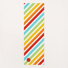 Monogramm Regenbogen Strichen Personalisiert Yoga  Yogamatte