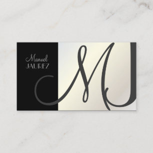 Monogramm-Retro-Farben Visitenkarte