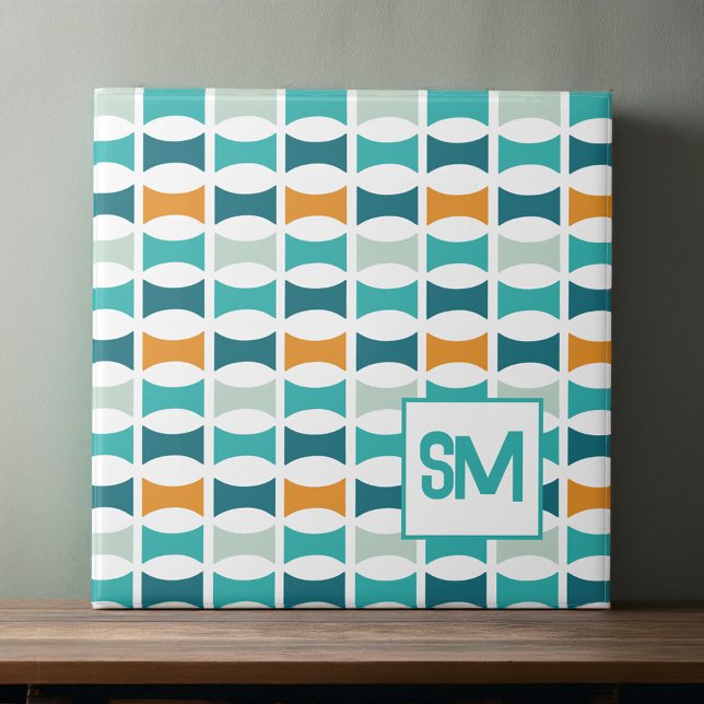 Monogramm Retro-Mitte des Jahrhunderts geometrisch Fliese (Von Creator hochgeladen)