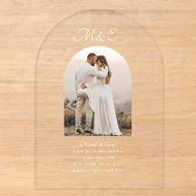 Monogramm Romantische Bogen-Foto Elegante Hochzeit