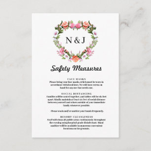 Monogramm Romantische Rose Bluthochdruck Begleitkarte