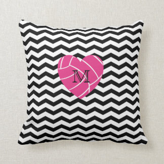 Monogramm-rosa Herz-Volleyball-Kissen Kissen