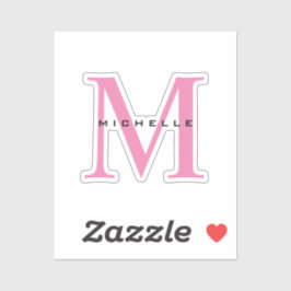 Monogramm Rosa Ihr Name Sondergeschenk Geliebte ei Aufkleber