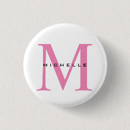 Monogramm Rosa Ihr Name Sondergeschenk Geliebte ei Button