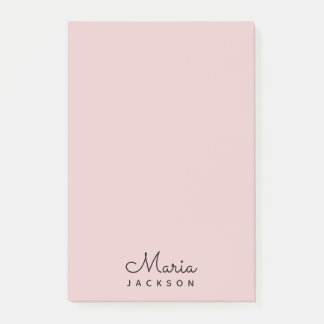 Monogramm Rosa Minimalistische Feminine Post-it Klebezettel