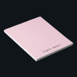 Monogramm Rosa | Moderne Minimalistische Weibchen Notizblock<br><div class="desc">Ein einfaches, individuelles Monogramm-Design mit einer modernen, minimalistisch handgeschriebenen Skripttypografie in schwarz auf elegantem, rot-rosa Hintergrund. Der Name des Monogramms kann leicht personalisiert werden. Das perfekt persönliche Geschenk oder Accessoire für jeden Anlass!</div>