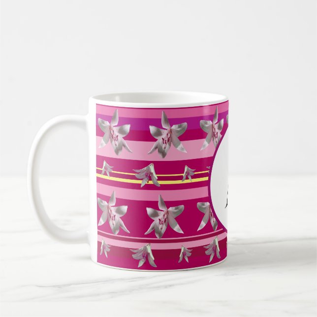 Monogramm Rosa Special Classic Tasse (Links)