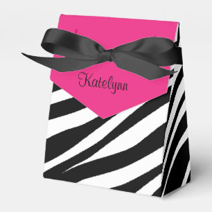 Monogramm-rosa u. schwarzer geschenkschachtel