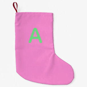 Monogramm-rosa WeihnachtsStrumpf Kleiner Weihnachtsstrumpf