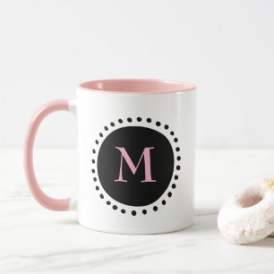 Monogramm Rosa Zwei Tone Tasse