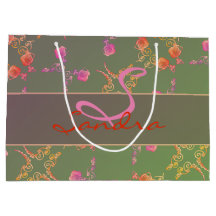 Monogramm Rose Herz und Lila Moss