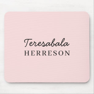 Monogramm Rosé Modern Minimalist Feminines Styl Mousepad