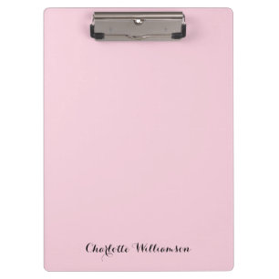 Monogramm Rosé   Modern Minimalistisch Weiblich Klemmbrett