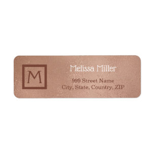 Monogramm Roségold Falsches Metall Mädchenhaft Rüc