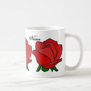 Monogramm-Rosen-Tassenschalen und Steins Kaffeetasse