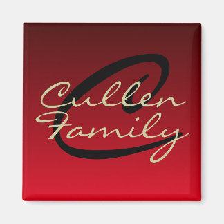 Monogramm Rot (Family Square Magnet) Magnet