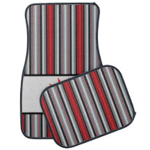 Monogramm rot und grau gestreift