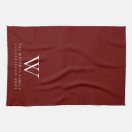 Monogramm Rote Küche Geschirrtuch