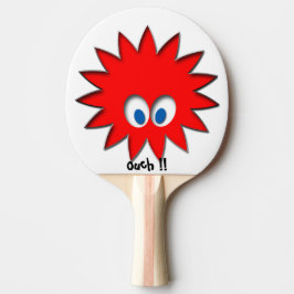 Monogramm rotes Muster Tischtennis Schläger
