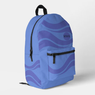 Monogramm-Rucksack für den blauen Ozean Bedruckter Rucksack