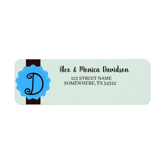 Monogramm-Rücksendeadresse (Vorne)