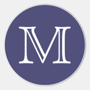Monogramm Runder Aufkleber