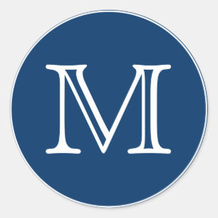 Monogramm Runder Aufkleber
