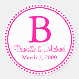 Monogramm Runder Aufkleber