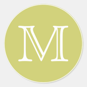 Monogramm Runder Aufkleber