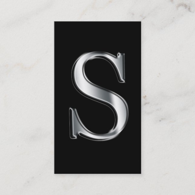 Monogramm S-Visitenkarten Visitenkarte (Vorderseite)