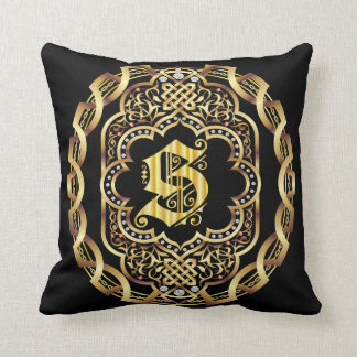 Monogramm S WICHTIGES gelesen über Entwurf Kissen