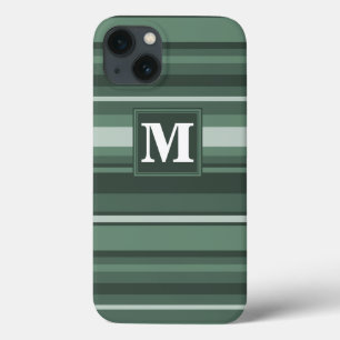 Monogramm-Salbeigrün-Streifen Case-Mate iPhone-Hül iPhone Hülle