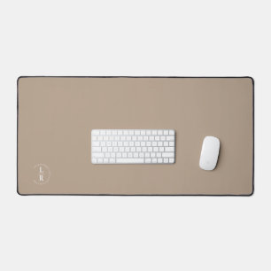 Monogramm, Salon, minimalistisch, beige-braun Schreibtischunterlage