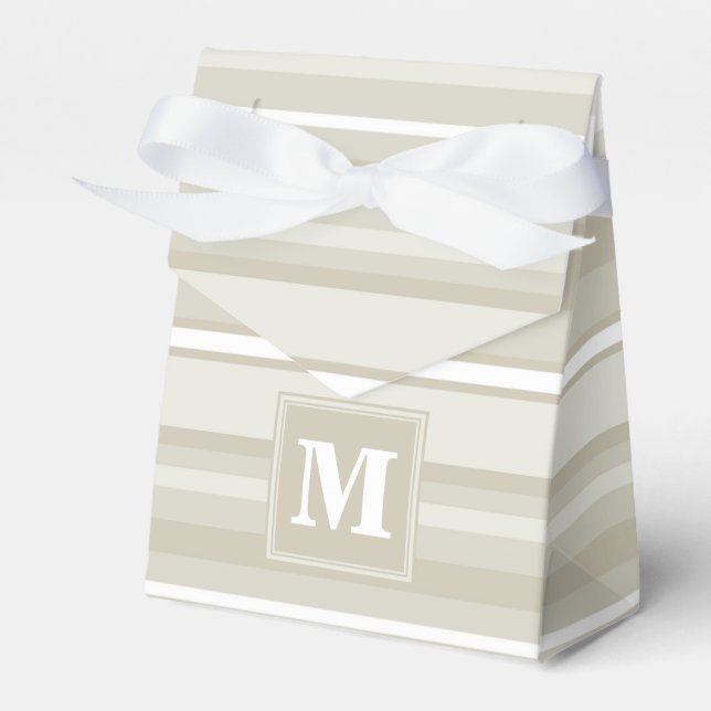 Monogramm Sandsteinstreifen Geschenkschachtel (Vorderseite)