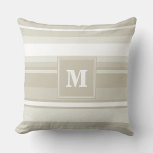 Monogramm Sandsteinstreifen Kissen