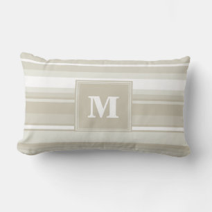 Monogramm Sandsteinstreifen Lendenkissen