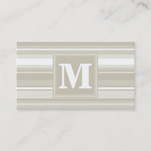 Monogramm Sandsteinstreifen Visitenkarte