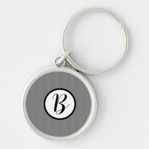 Monogramm-Schlüsselanhänger mit schwarzem Karomust Schlüsselanhänger
