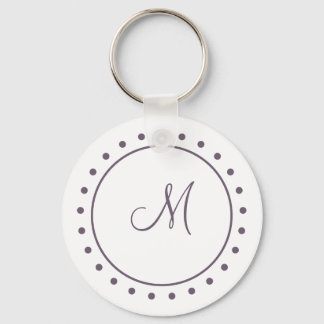 Monogramm-Schlüsselkette (Pflaume) Schlüsselanhänger
