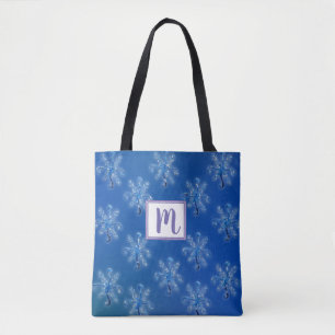Monogramm-Schneeflocken Tasche
